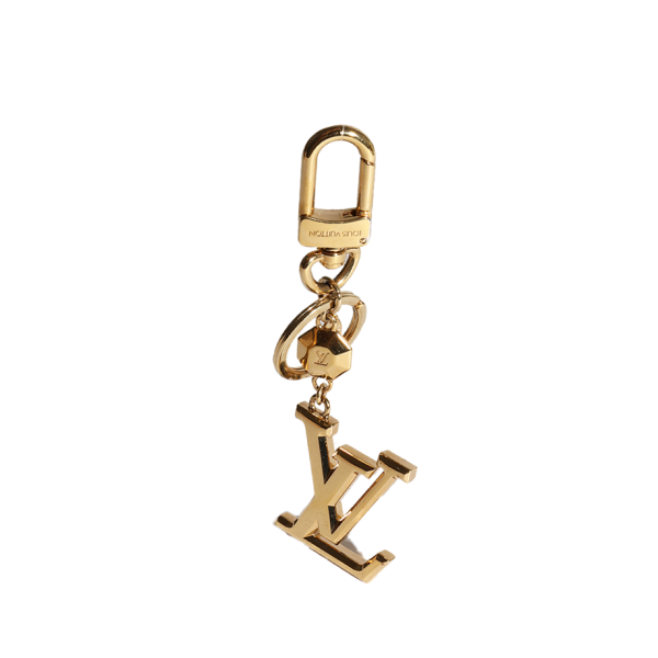 Louis Vuitton Gold Metal LV Facettes Bag Charm Louis Vuitton Gold Metal LV Facettes Bag Charm