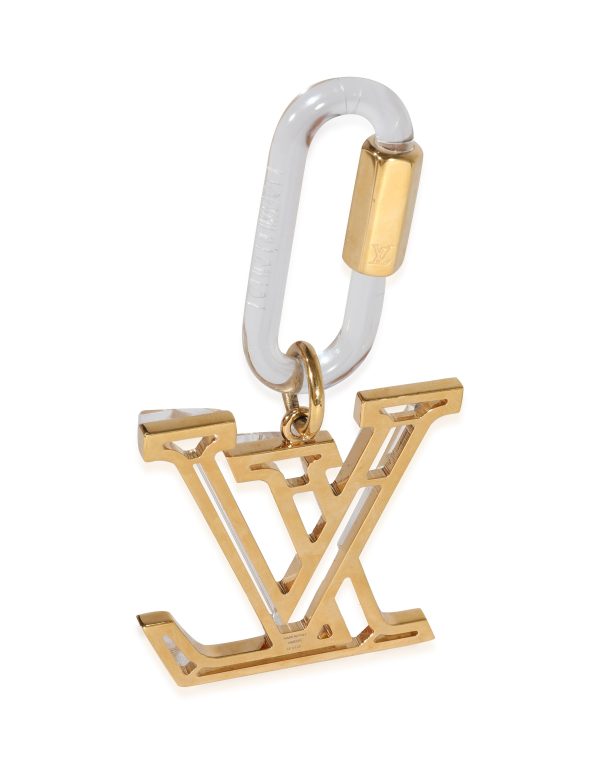 122471 pv 795b6acf 58f8 4e21 926b e5a32ae925fa Louis Vuitton Clear Resin Gold Metal LV Prism Bag Charm