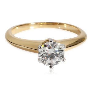 Tiffany Co Solitaire Ring in 18k Yellow GoldPlatinum 061 CTW Louis Vuitton Pont Neuf PM Epi Handbag