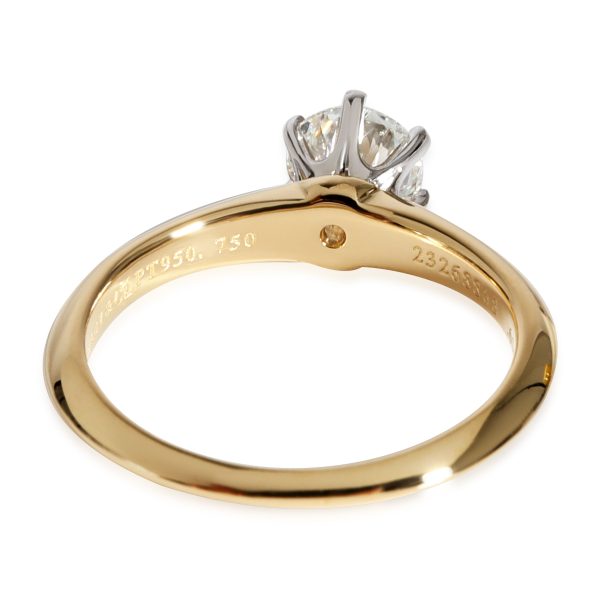 122480 pv Tiffany Co Solitaire Ring in 18k Yellow GoldPlatinum 061 CTW