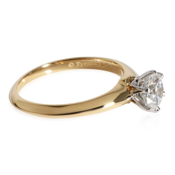 122480 sv Tiffany Co Solitaire Ring in 18k Yellow GoldPlatinum 061 CTW