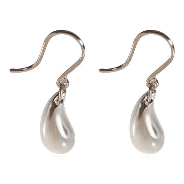 122487 sv Tiffany Co Elsa Peretti Teardrop Earrings in 925 Sterling Silver