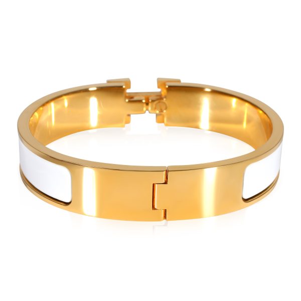 122590 pv Hermès Clic H Bracelet in White