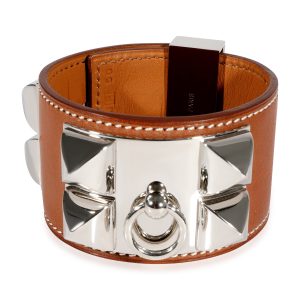 Hermès Collier De Chien Palladium Plated Bracelet Cart