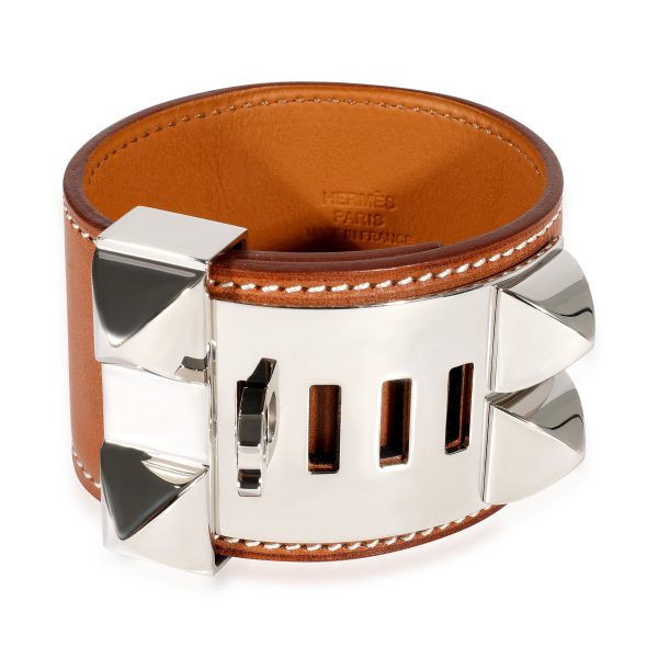 122609 pv fb4fec3d 25a3 4177 b44a 91e3be955eee Hermès Collier De Chien Palladium Plated Bracelet