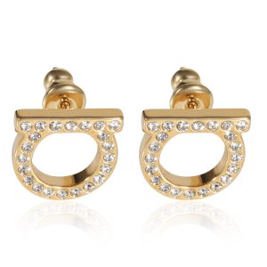 Salvatore Ferragamo Gancini Crystal Earrings Cart