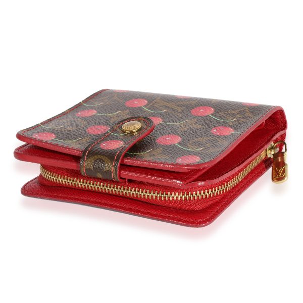 122803 pv Louis Vuitton x Takashi Murakami Monogram Cerises Compact Wallet