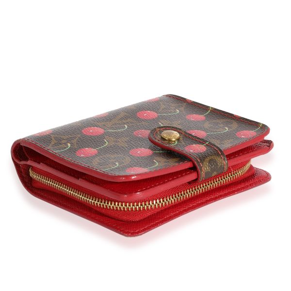 122803 stamp Louis Vuitton x Takashi Murakami Monogram Cerises Compact Wallet