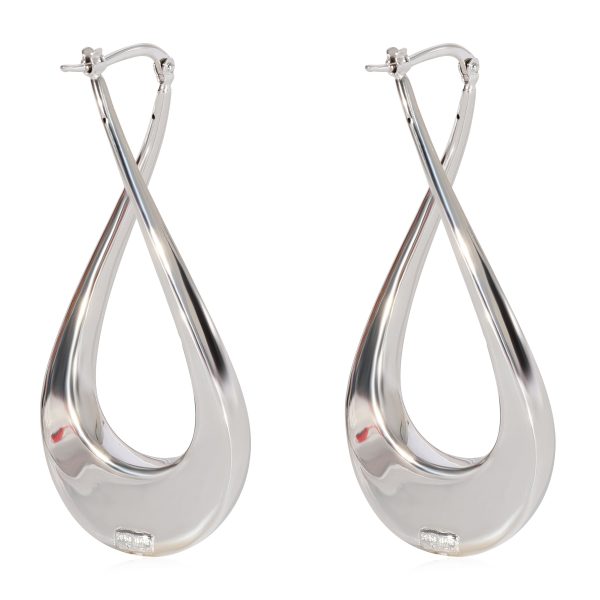 122934 av 99b2bce3 ae65 43ea bcca 7e5b596c2514 Roberto Coin Twisted Teardrop Hoop Earrings in 18k White Gold