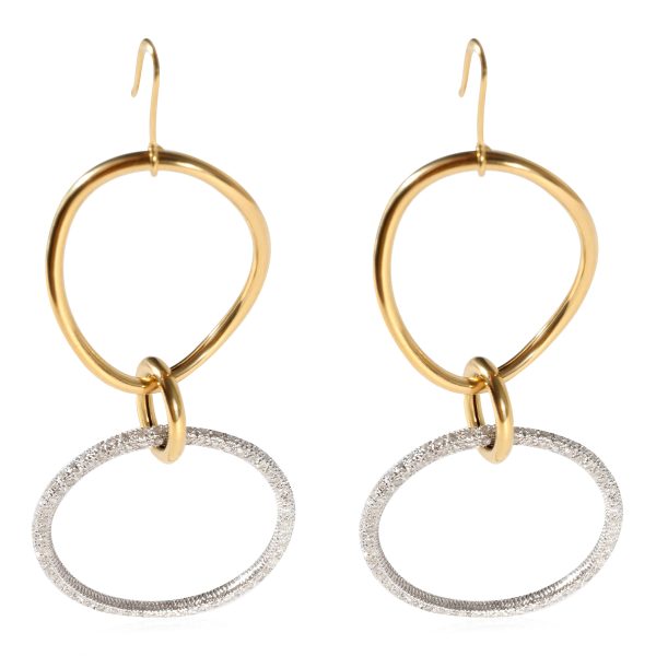 Diamond Circle Drop Earrings in 18k Yellow Gold 422 CTW Diamond Circle Drop Earrings in 18k Yellow Gold 422 CTW