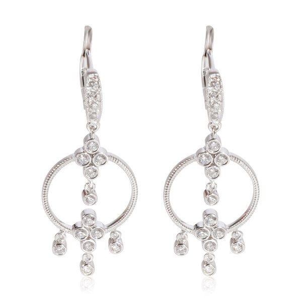 Diamond Chandelier Earrings in 18k White Gold 05 CTW Diamond Chandelier Earrings in 18k White Gold 05 CTW