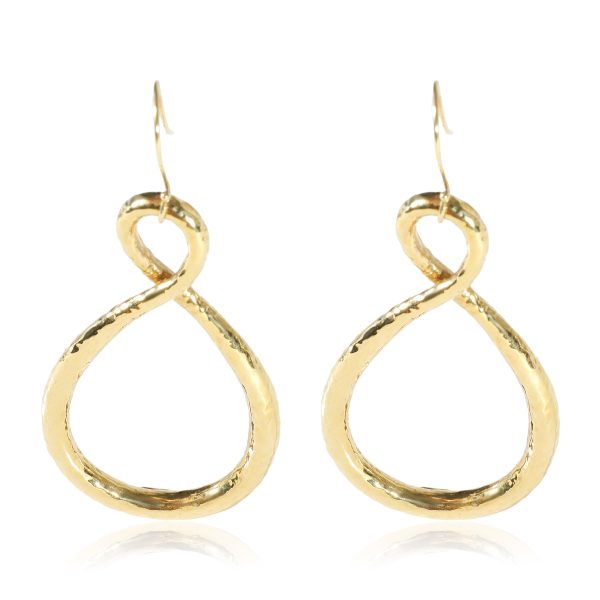 Ippolita Hammered Twisted Hoop Earrings in 18k Yellow Gold Ippolita Hammered Twisted Hoop Earrings in 18k Yellow Gold