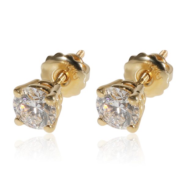 Stud Earring in 14K Yellow Gold 1 CTW Stud Earring in 14K Yellow Gold 1 CTW