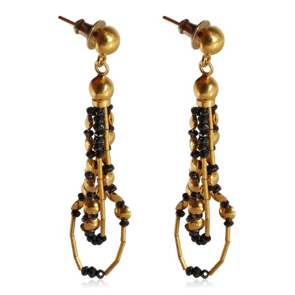 122983 sv 3ac7a128 8557 49f6 a212 726455884425 Gurhan Rain Gold Black Diamond Earring in 24k Yellow Gold