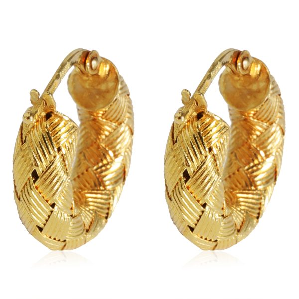 122991 pv 0f2b486f 8012 4e36 9382 05eac160996f Roberto Coin Woven Earrings in 18k Yellow Gold