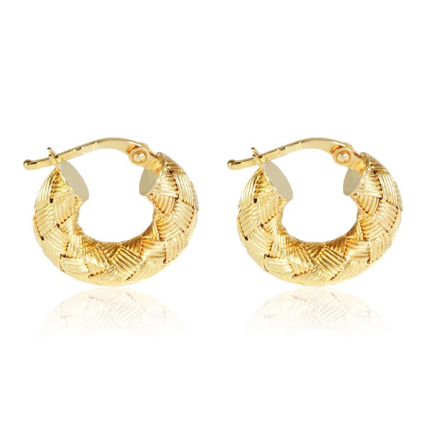 122991 sv 4d7e9b11 f3f9 4e3f 8fd3 b1eb74d5be91 Roberto Coin Woven Earrings in 18k Yellow Gold