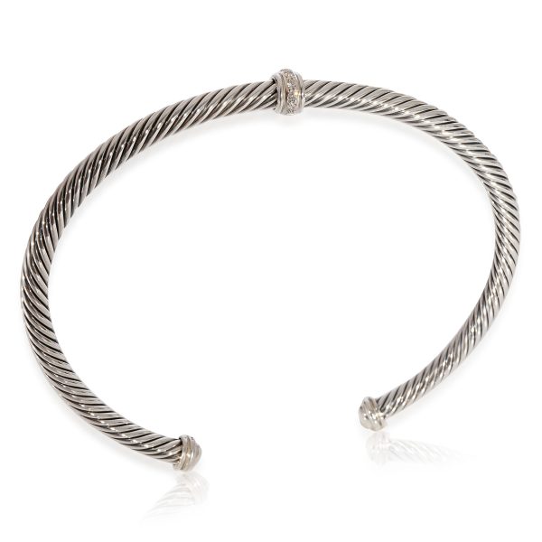 123020 pv 699f96ee 71d5 45d4 b338 d714d990e5e2 Sterling Silver David Yurman Cable Classic Diamond Bracelet 007 Ctw