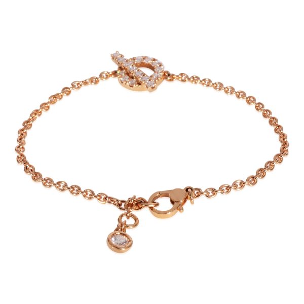 123024 sv Hermès Finesse Diamond Bracelet in 18k Rose Gold 055 CTW