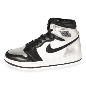 Wmns Air Jordan 1 Retro High OG Silver Toe Celine Handbag Leather Black