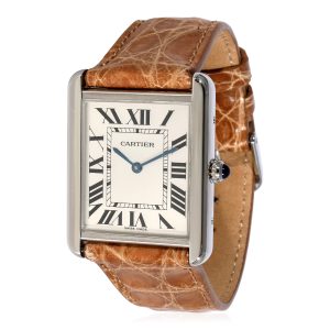 Cartier Tank Solo W1018355 Unisex Watch in Stainless Steel LOUIS VUITTON Alma Shoulder Bag Monogram Smooth Leather Brown