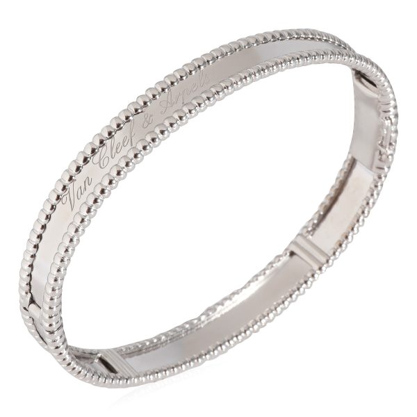 123072 pv Van Cleef Arpels Perlee Signature Bracelet in 18K White Gold Size Medium