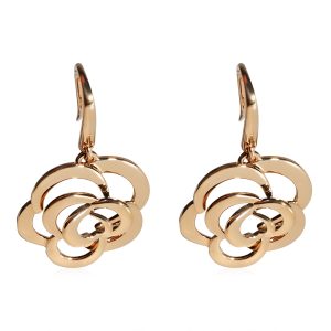 Chanel Camelia Earrings in 18k Yellow Gold About Us