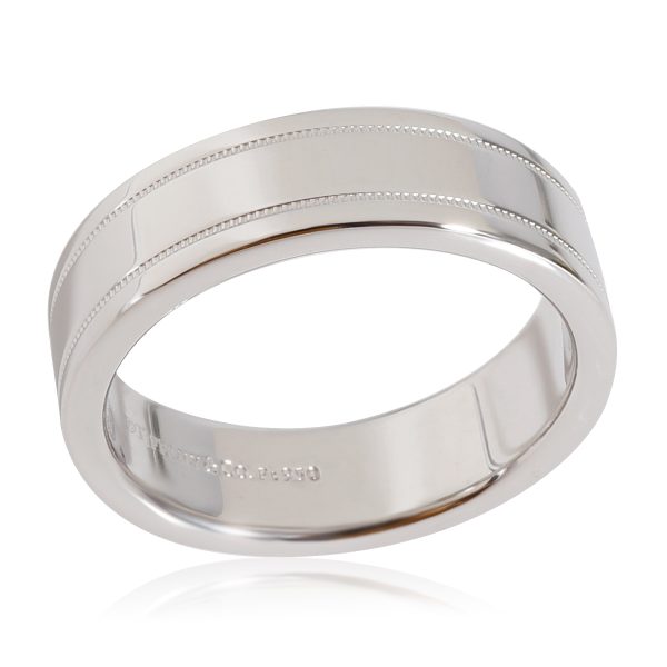 123110 bv Tiffany Co Tiffany Together Essential Milgrain Band Ring in Platinum