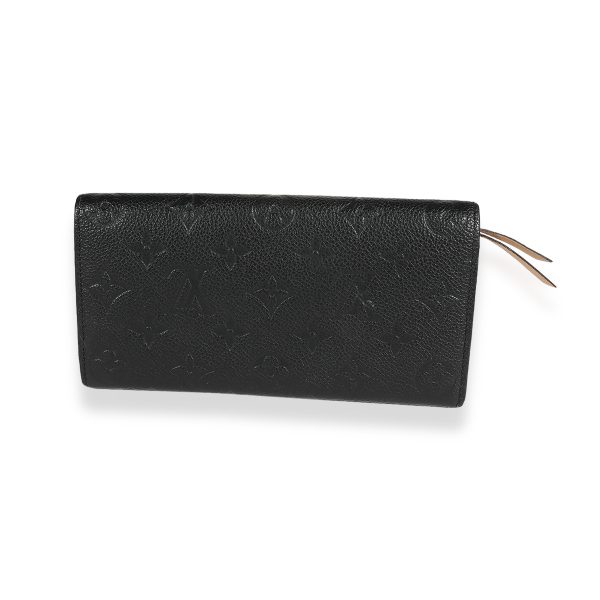 123178 pv Louis Vuitton Black Monogram Empreinte Emilie Wallet