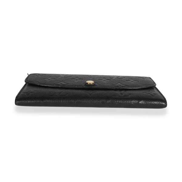 123178 stamp Louis Vuitton Black Monogram Empreinte Emilie Wallet