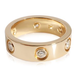 Cartier Love 6 Diamond Ring in 18k Yellow Gold 046 CTW Louis Vuitton Mirabeau PM Handbag Epi Yvoire