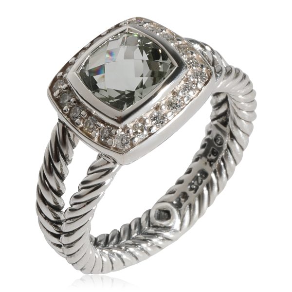 123209 bv 370d93cc 13bd 43e6 8072 090b7741c12a David Yurman Albion Prasiolite Diamond Ring in Sterling Silver 017