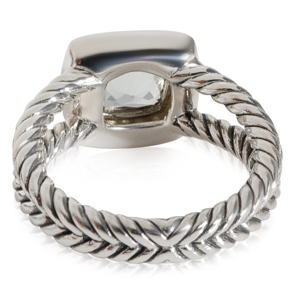 Fashion Ring Silver David Yurman Albion Prasiolite Diamond Ring in Sterling Silver 017