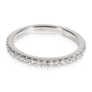 Tiffany Co Soleste Diamond Band in 950 Platinum 017 CTW Cart