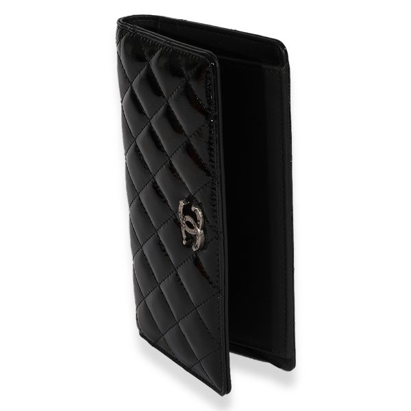 123296 sv 189798cc 1d50 4722 a96b ed4b79fe8423 Chanel Black Quilted Patent Leather Yen Wallet