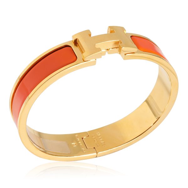 123297 bv d13c5bb6 5b3c 4097 8e99 73c42a3865c6 Hermès Clic H Bracelet in Orange