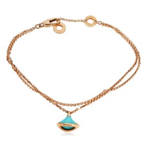 Bvlgari Divas Dream Bracelet With Turquoise in 18K Rose Gold Louis Vuitton Alma Monogram Handbag Brown