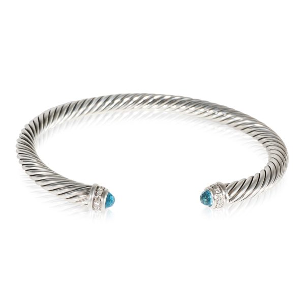 David Yurman Cable Collection Topaz Diamond Bracelet in 925 Sterling Silver 007 David Yurman Cable Collection Topaz Diamond Bracelet in 925 Sterling Silver 007