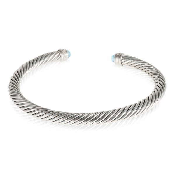 123300 pv d61dbce1 552c 4bc3 a320 4c641861b3ee David Yurman Cable Collection Topaz Diamond Bracelet in 925 Sterling Silver 007