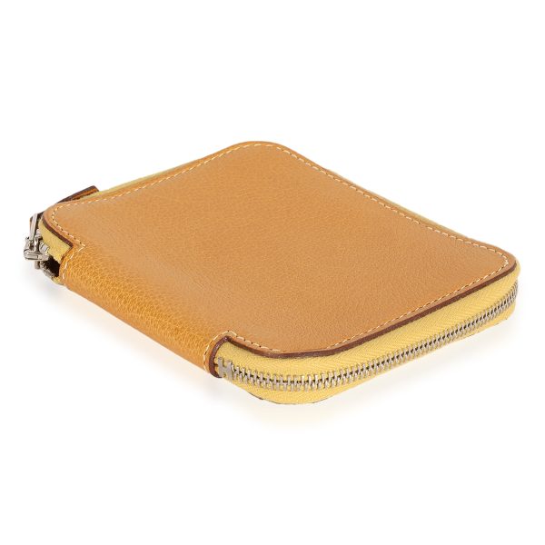 123414 clasp 64647f84 ae0b 428a b075 9f3af1e49be6 Hermès Natural Vache Liegee Azap Compact Wallet PHW