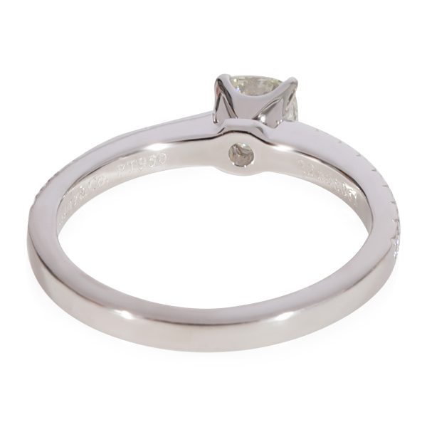 123502 pv Tiffany Co Novo Diamond Engagement Ring in 950 Platinum I IF 058 CTW