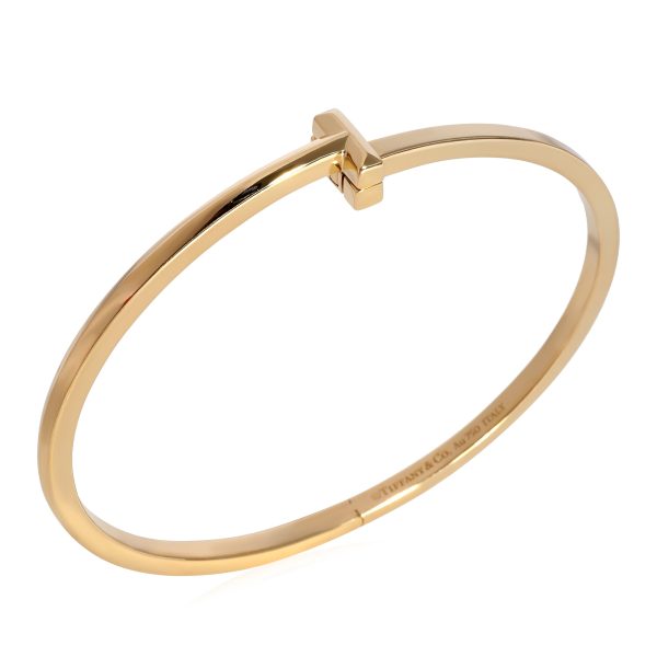 123504 pv Tiffany Co Tiffany T1 Narrow Hinged Bangle in 18k Yellow Gold