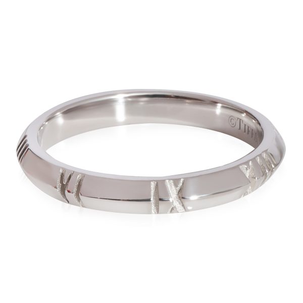 Ring White Gold Tiffany Co Atlas X Closed Narrow Ring in 18k White Gold