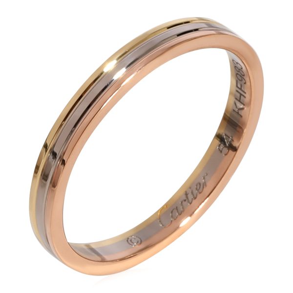 123628 av 29d3a2b8 8d05 4e17 a345 7ec0081f572e Cartier Vendôme Louis Cartier Wedding Band in 18K 3 Tone Gold