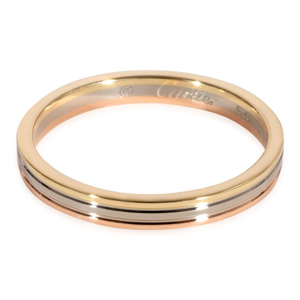 Rings Cartier Vendôme Louis Cartier Wedding Band in 18K 3 Tone Gold