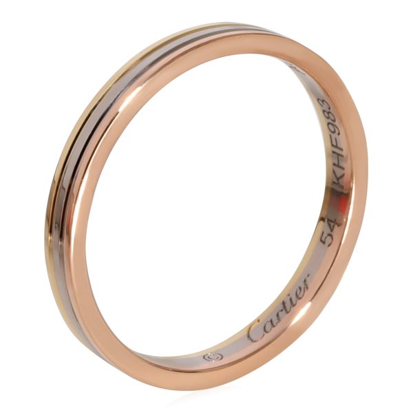 Wedding Band Mixed Cartier Vendôme Louis Cartier Wedding Band in 18K 3 Tone Gold