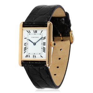 Cartier Tank 8105 Womens Watch in 18kt Yellow Gold MCM Shoulder Bag Orange