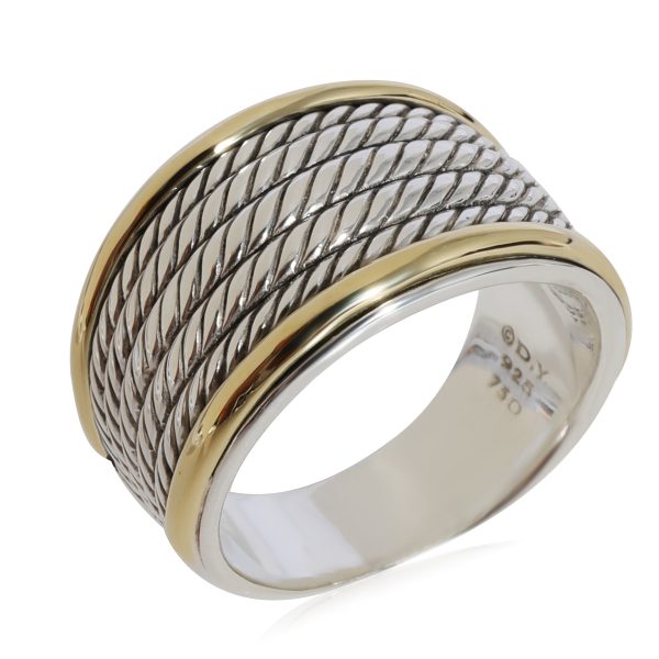 123670 av d664793d 74a7 4e7c a12a efed578bca7b David Yurman 5 Row Cable Band in 18k Yellow GoldSterling Silver