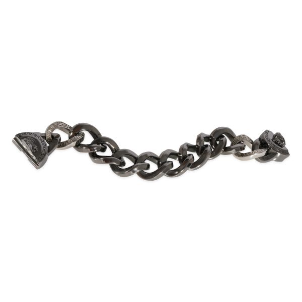 123672 av a571eb58 14e9 4fed 9f97 fc967efe96e8 Ruthenium Versace Medusa Chain Bracelet