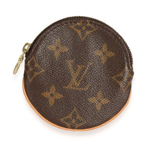 Louis Vuitton Monogram Canvas Round Coin Purse Chanel Votez Coco Clutch Bag Leather Gold Black