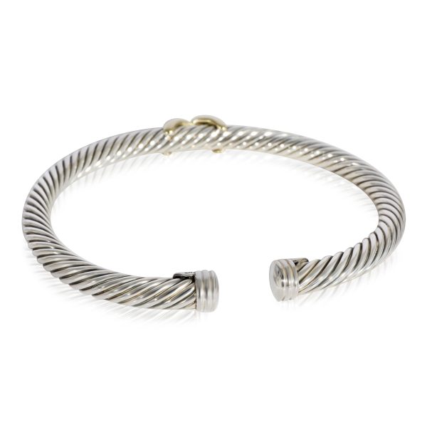 123850 av David Yurman Cable Collection X Bangle in 14k Yellow GoldSterling Silver